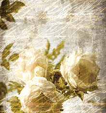 Рулонные шторы с розами Divino DelDecor Термо-Блэкаут Макси LRB-0169